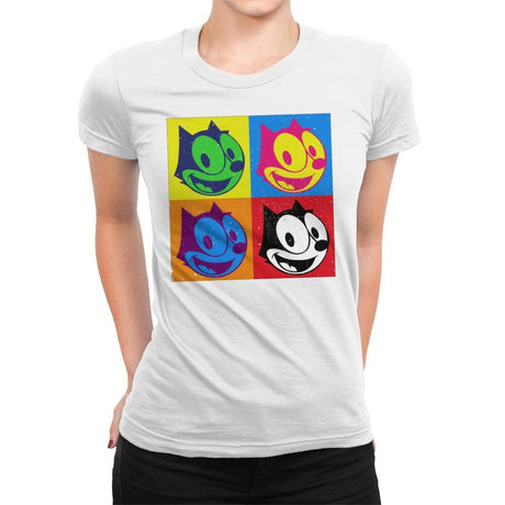The Black Cat - Womens Premium T-Shirts RIPT Apparel Small / White