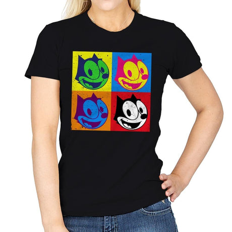 The Black Cat - Womens T-Shirts RIPT Apparel Small / Black