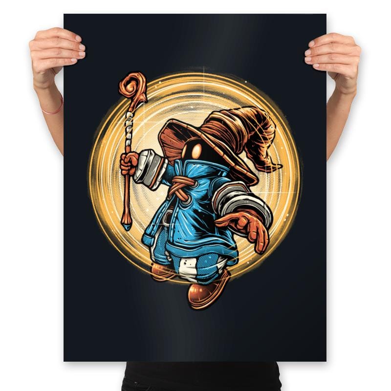 The Black Mage - Prints Posters RIPT Apparel 18x24 / Black