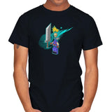 The Blocky Hero of Midgar Exclusive - Mens T-Shirts RIPT Apparel Small / Black