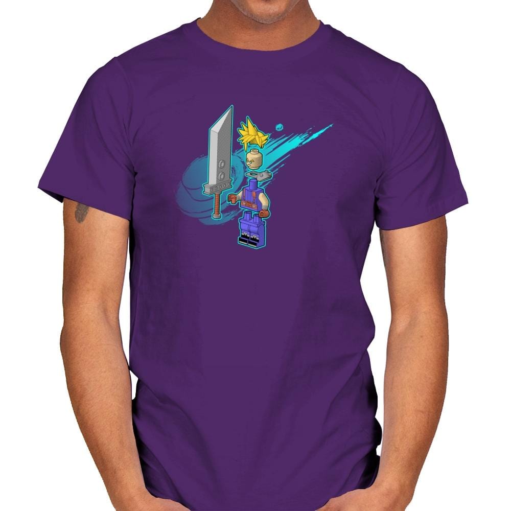 The Blocky Hero of Midgar Exclusive - Mens T-Shirts RIPT Apparel Small / Purple