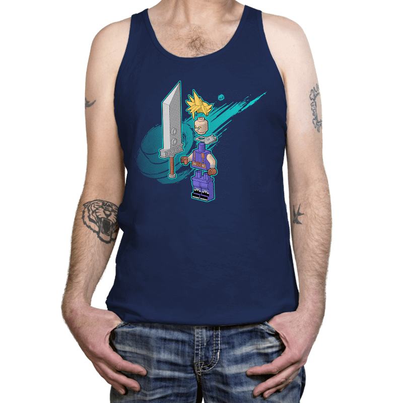 The Blocky Hero of Midgar Exclusive - Tanktop Tanktop RIPT Apparel