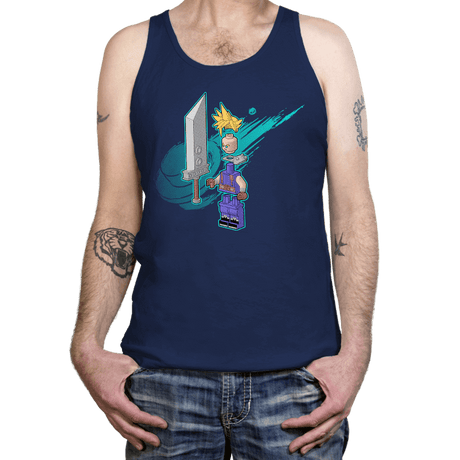 The Blocky Hero of Midgar Exclusive - Tanktop Tanktop RIPT Apparel