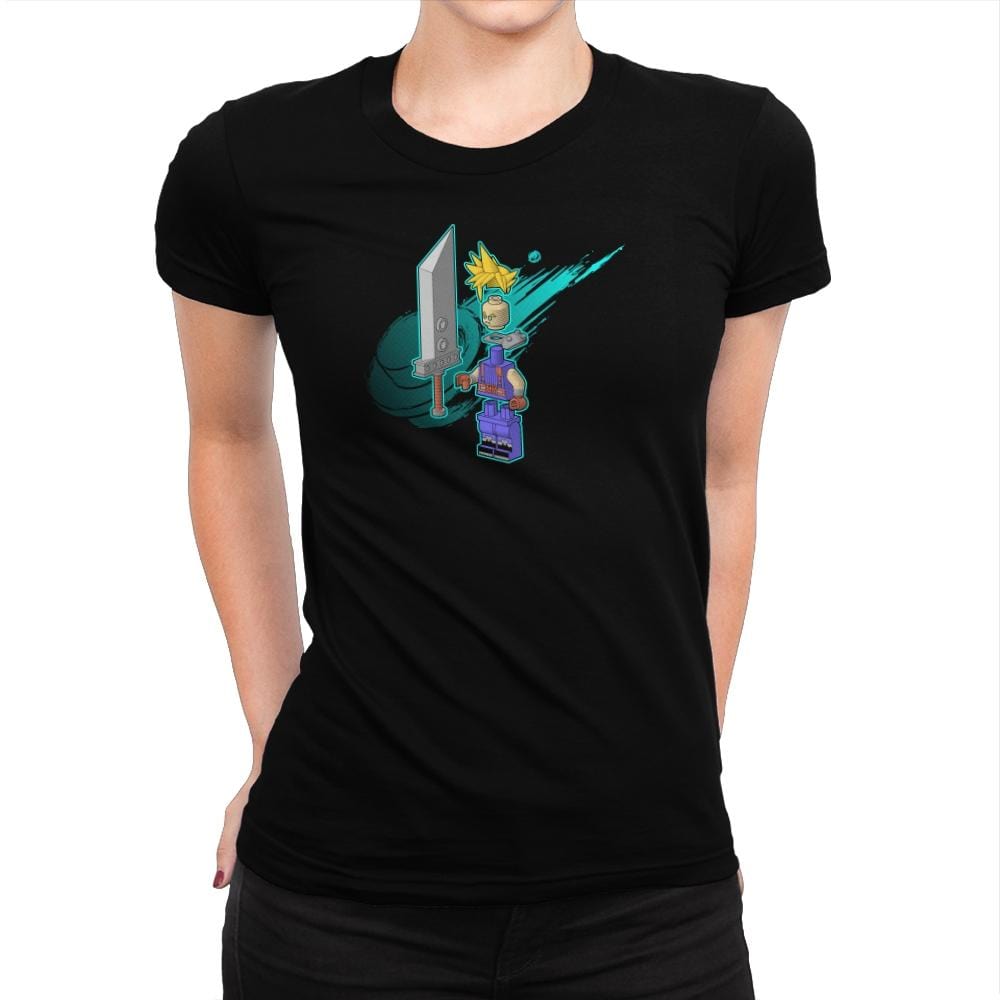 The Blocky Hero of Midgar Exclusive - Womens Premium T-Shirts RIPT Apparel 3x-large / Indigo