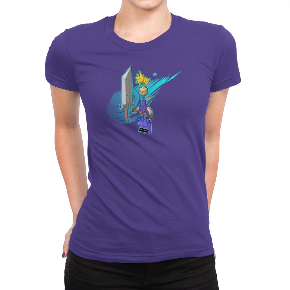 The Blocky Hero of Midgar Exclusive - Womens Premium T-Shirts RIPT Apparel Small / Purple Rush