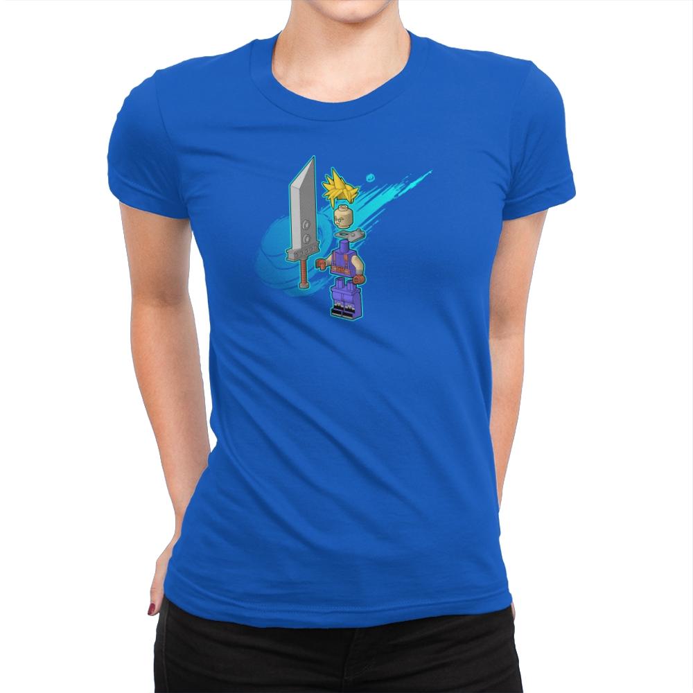 The Blocky Hero of Midgar Exclusive - Womens Premium T-Shirts RIPT Apparel Small / Royal