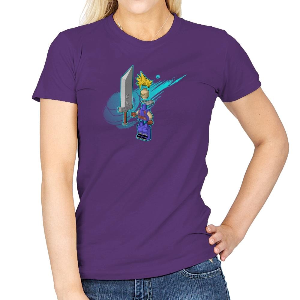 The Blocky Hero of Midgar Exclusive - Womens T-Shirts RIPT Apparel Small / Purple