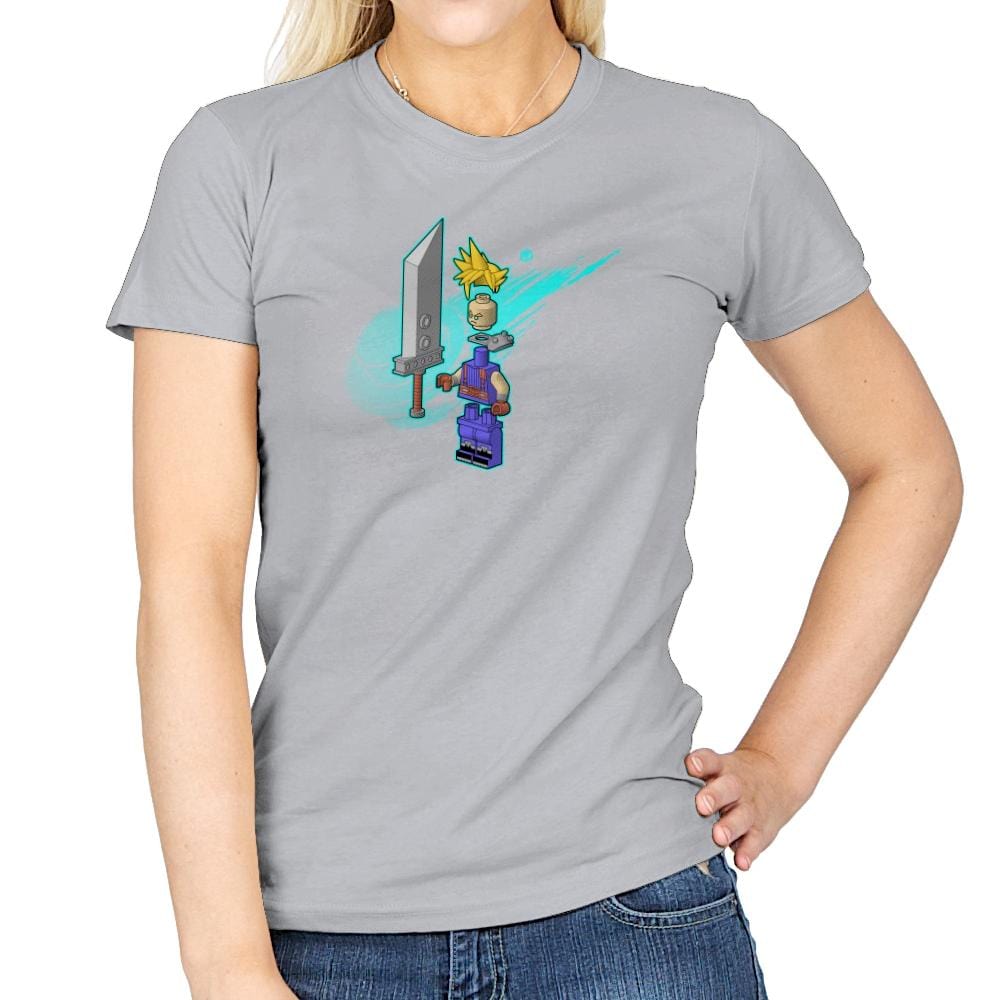 The Blocky Hero of Midgar Exclusive - Womens T-Shirts RIPT Apparel Small / Sport Grey