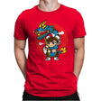 The Blue Dragon Dancer - Mens Premium T-Shirts RIPT Apparel Small / Red
