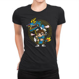The Blue Dragon Dancer - Womens Premium T-Shirts RIPT Apparel Small / Black
