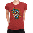 The Blue Dragon Dancer - Womens Premium T-Shirts RIPT Apparel Small / Red