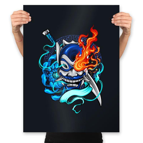 The Blue Spirit Tattoo - Prints Posters RIPT Apparel 18x24 / Black
