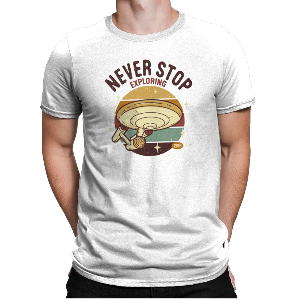The Bold Explorer - Mens Premium T-Shirts RIPT Apparel Small / White