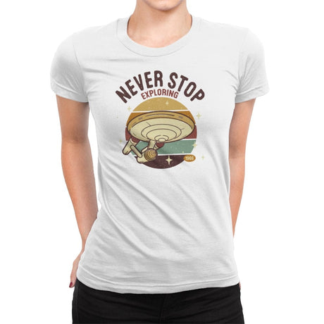 The Bold Explorer - Womens Premium T-Shirts RIPT Apparel Small / White