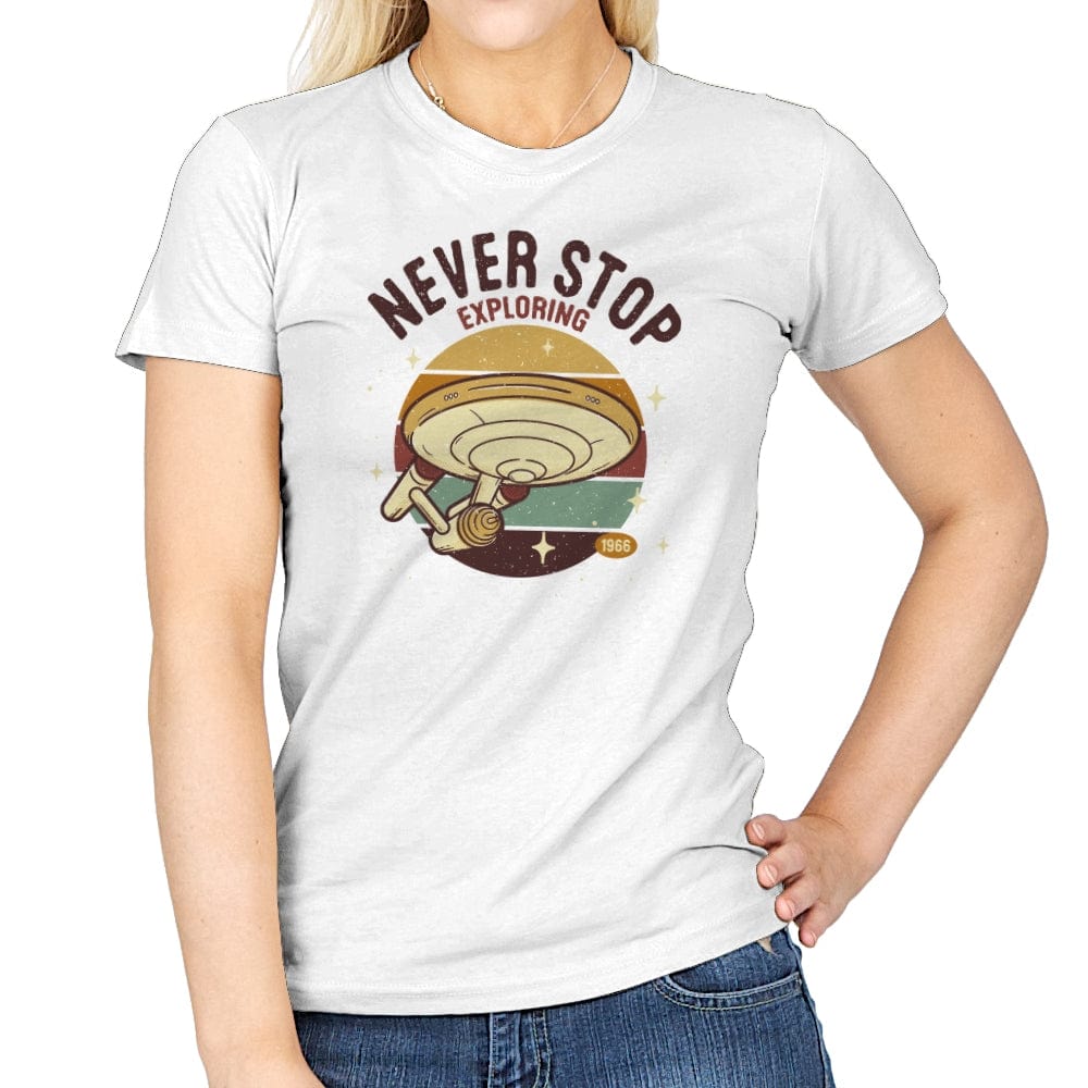The Bold Explorer - Womens T-Shirts RIPT Apparel Small / White