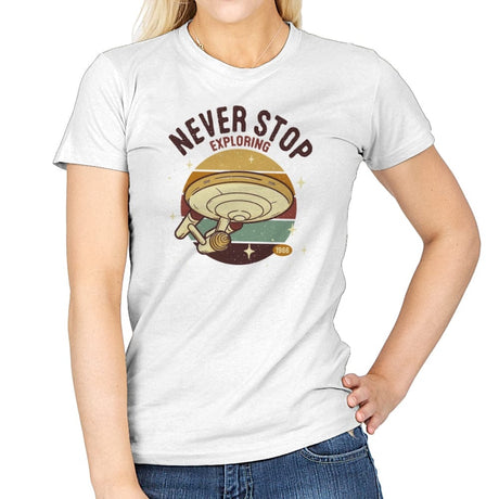 The Bold Explorer - Womens T-Shirts RIPT Apparel Small / White