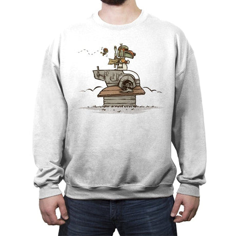 The Book of Boba Fetch - Crew Neck Sweatshirt Crew Neck Sweatshirt RIPT Apparel Small / White