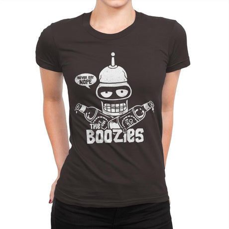 The Boozies - Womens Premium T-Shirts RIPT Apparel Small / Dark Chocolate