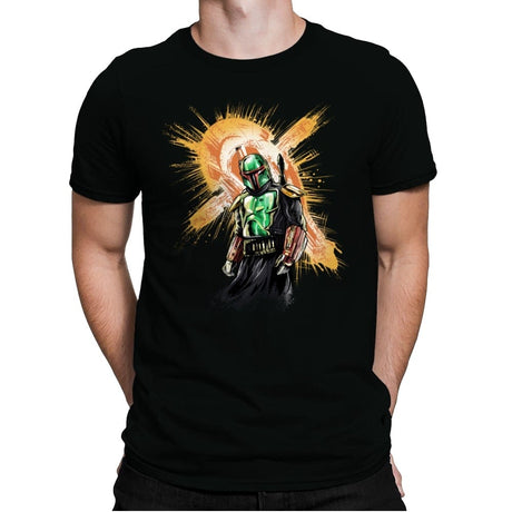 The Bounty Hunter Rises - Mens Premium T-Shirts RIPT Apparel Small / Black
