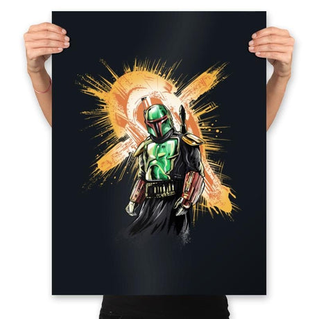 The Bounty Hunter Rises - Prints Posters RIPT Apparel 18x24 / Black