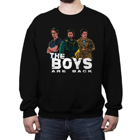 The Boys are Back - Crew Neck Sweatshirt Crew Neck Sweatshirt RIPT Apparel Small / Black