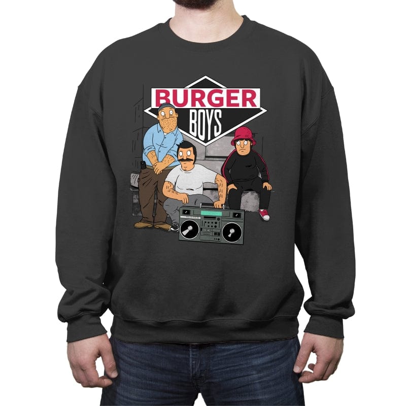 The Burger Boys - Crew Neck Sweatshirt Crew Neck Sweatshirt RIPT Apparel Small / Charcoal