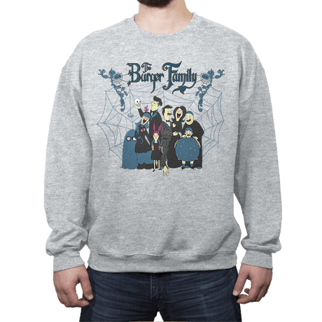 The Burger Family - Crew Neck Sweatshirt Crew Neck Sweatshirt RIPT Apparel