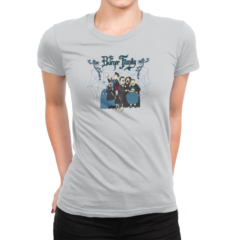 The Burger Family Exclusive - Womens Premium T-Shirts RIPT Apparel Small / Silver