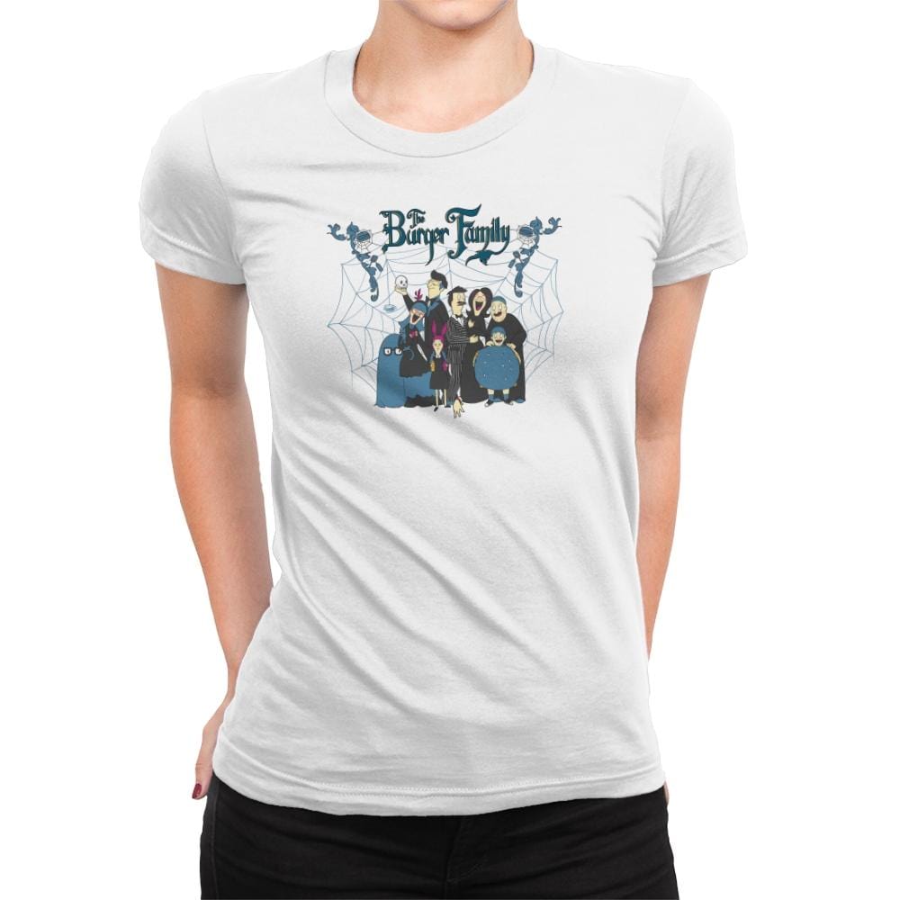 The Burger Family Exclusive - Womens Premium T-Shirts RIPT Apparel Small / White