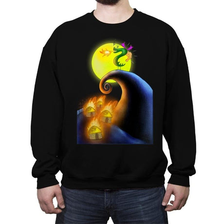 The Burnination Before Christmas - Crew Neck Sweatshirt Crew Neck Sweatshirt RIPT Apparel Small / Black