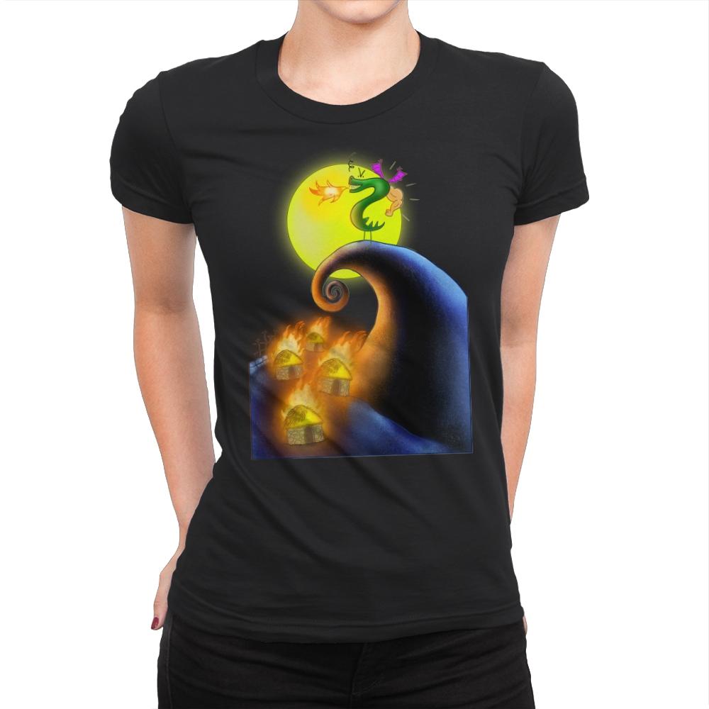 The Burnination Before Christmas - Womens Premium T-Shirts RIPT Apparel Small / Black