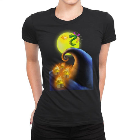 The Burnination Before Christmas - Womens Premium T-Shirts RIPT Apparel Small / Black