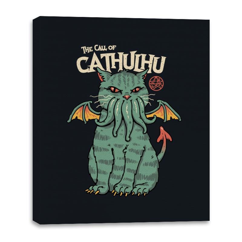 The Call of Cathulhu - Canvas Wraps Canvas Wraps RIPT Apparel 16x20 / Black