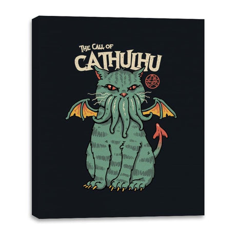 The Call of Cathulhu - Canvas Wraps Canvas Wraps RIPT Apparel 16x20 / Black