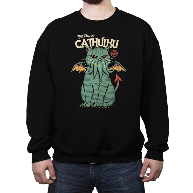 The Call of Cathulhu - Crew Neck Sweatshirt Crew Neck Sweatshirt RIPT Apparel Small / Black