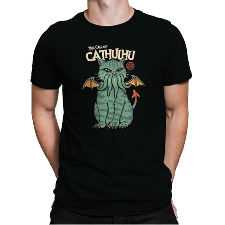 The Call of Cathulhu - Mens Premium T-Shirts RIPT Apparel Small / Black