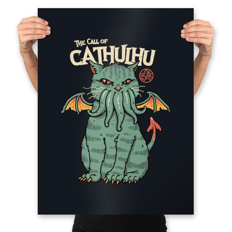 The Call of Cathulhu - Prints Posters RIPT Apparel 18x24 / Black