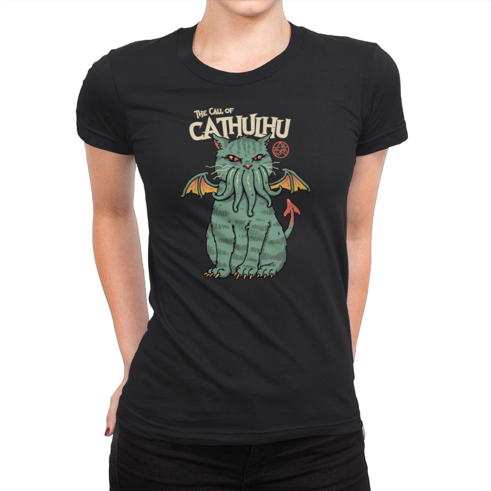 The Call of Cathulhu - Womens Premium T-Shirts RIPT Apparel Small / Black