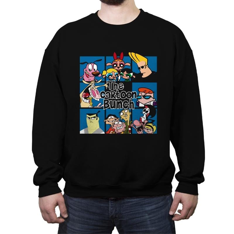 The Cartoon Bunch - Crew Neck Sweatshirt Crew Neck Sweatshirt RIPT Apparel Small / Black