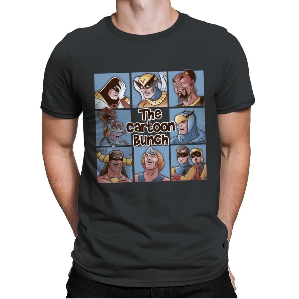The Cartoon Bunch - Mens Premium T-Shirts RIPT Apparel Small / Heavy Metal