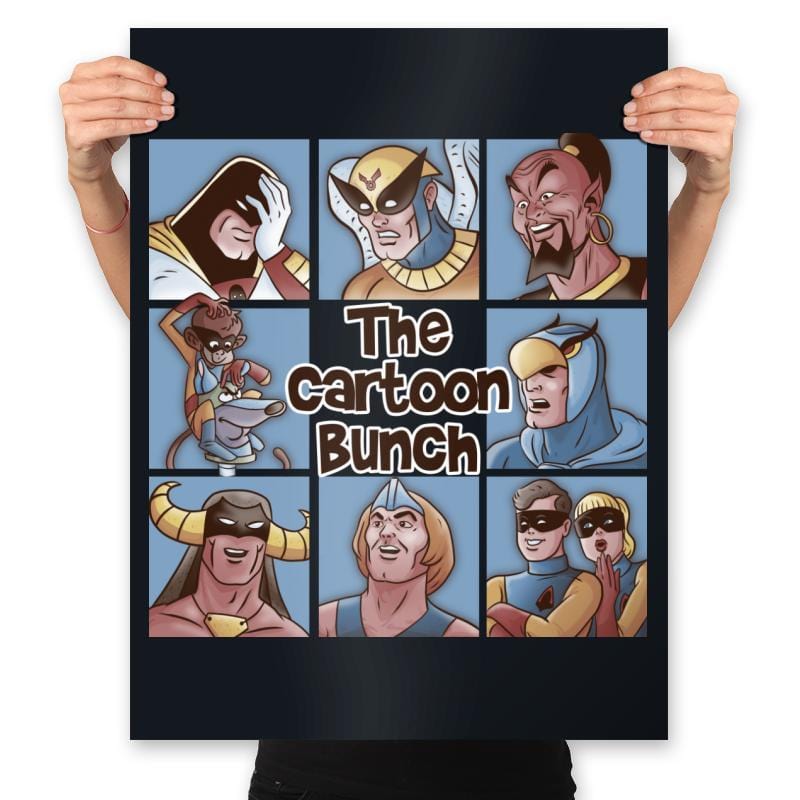 The Cartoon Bunch - Prints Posters RIPT Apparel 18x24 / Black