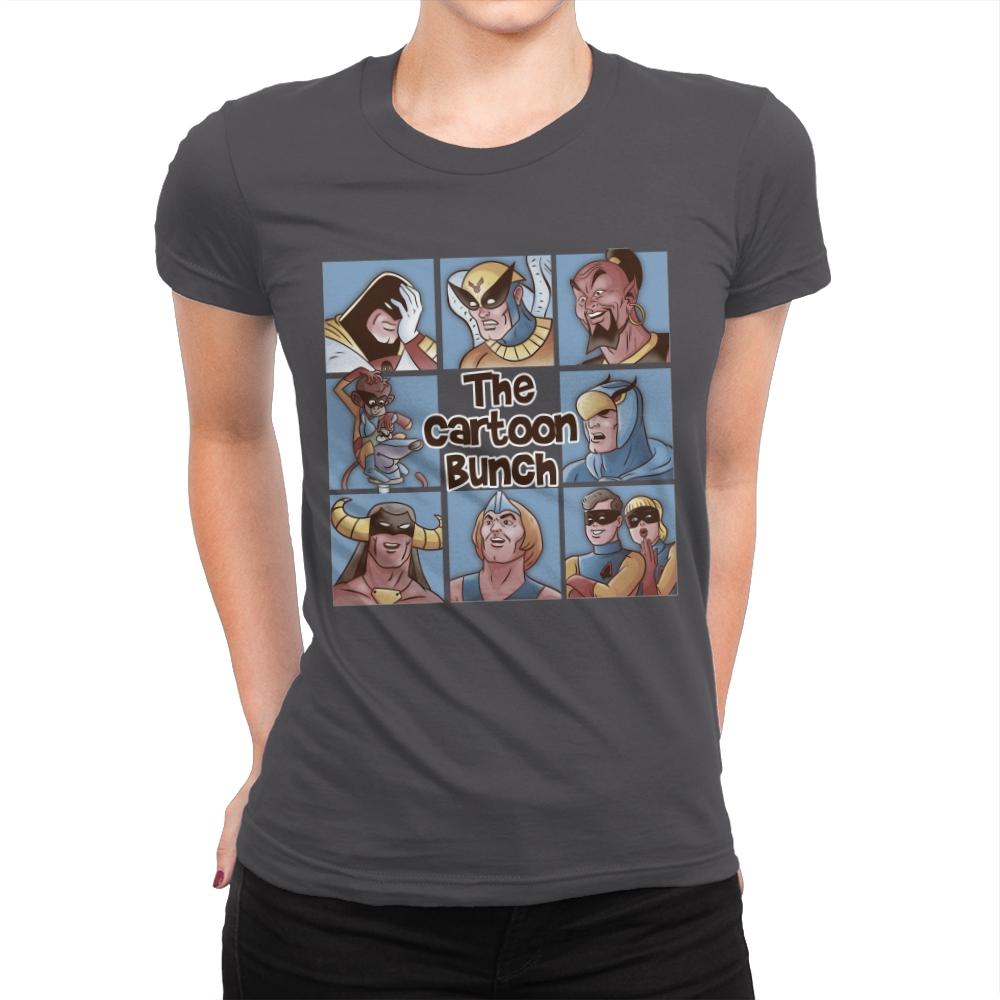 The Cartoon Bunch - Womens Premium T-Shirts RIPT Apparel Small / Heavy Metal