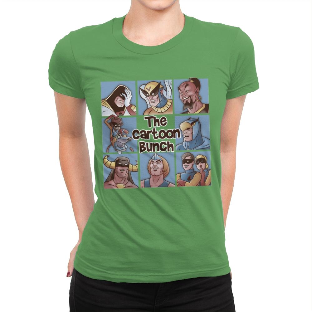 The Cartoon Bunch - Womens Premium T-Shirts RIPT Apparel Small / Kelly