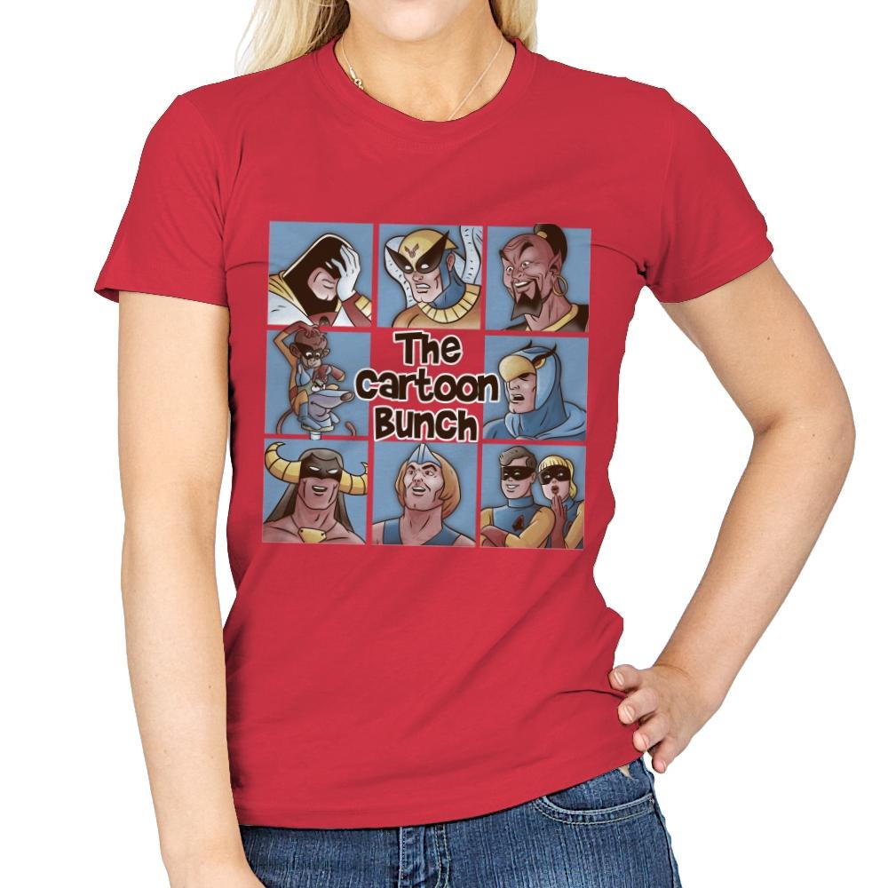 The Cartoon Bunch - Womens T-Shirts RIPT Apparel Small / Red