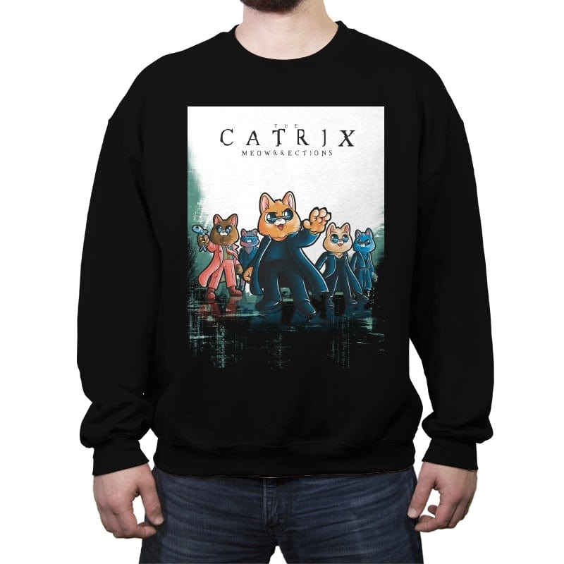 The Catrix - Crew Neck Sweatshirt Crew Neck Sweatshirt RIPT Apparel Small / Black