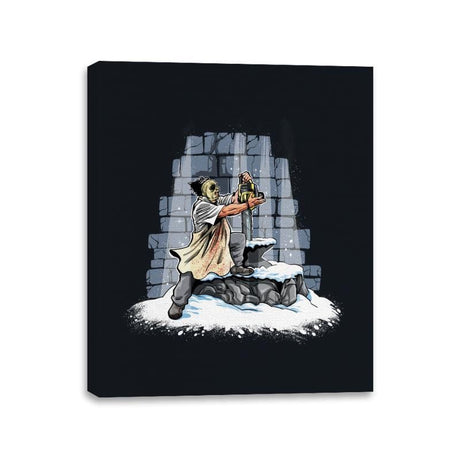 The Chainsaw in the Stone - Canvas Wraps Canvas Wraps RIPT Apparel 11x14 / Black