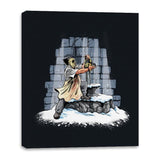 The Chainsaw in the Stone - Canvas Wraps Canvas Wraps RIPT Apparel 16x20 / Black