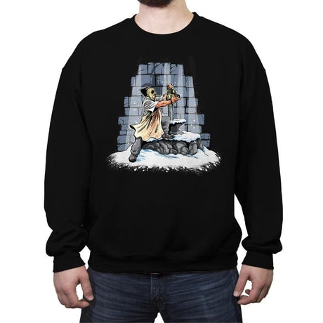 The Chainsaw in the Stone - Crew Neck Sweatshirt Crew Neck Sweatshirt RIPT Apparel Small / Black