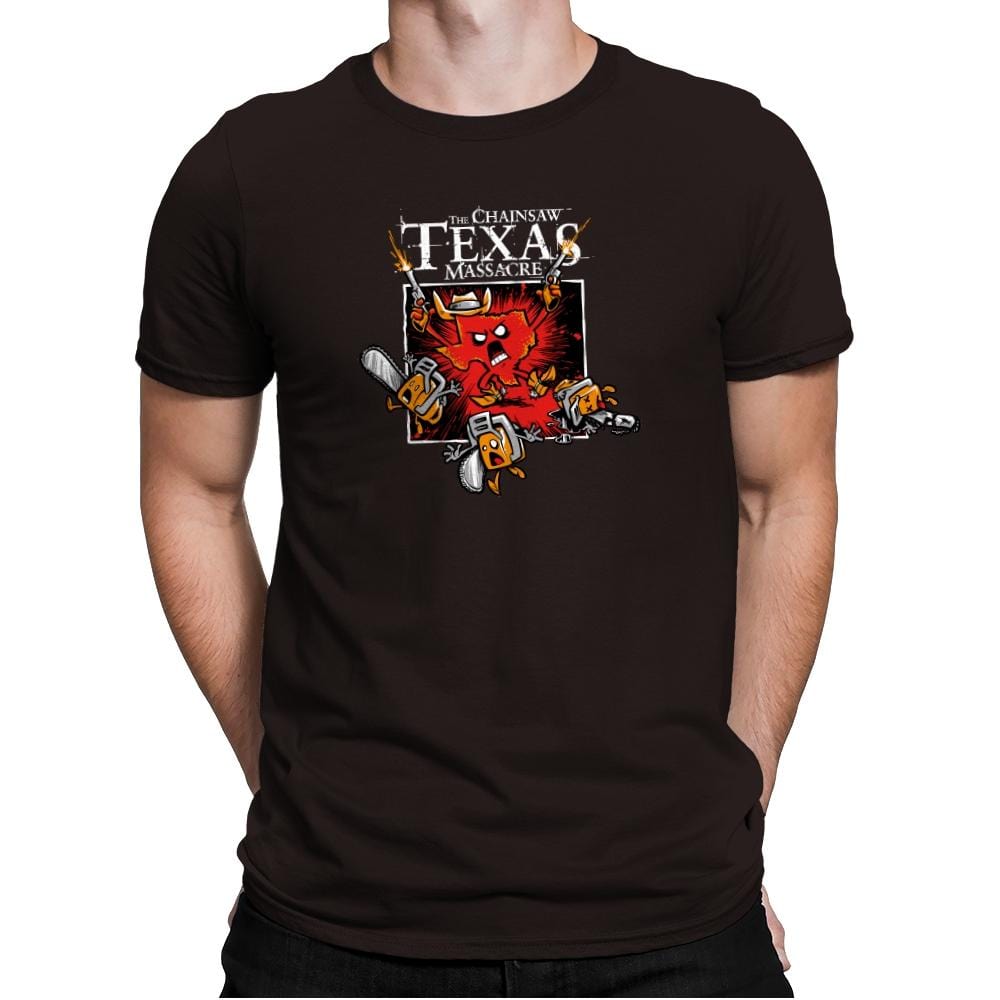 The Chainsaw Texas Massacre Exclusive - Mens Premium T-Shirts RIPT Apparel Small / Dark Chocolate
