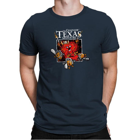 The Chainsaw Texas Massacre Exclusive - Mens Premium T-Shirts RIPT Apparel Small / Indigo